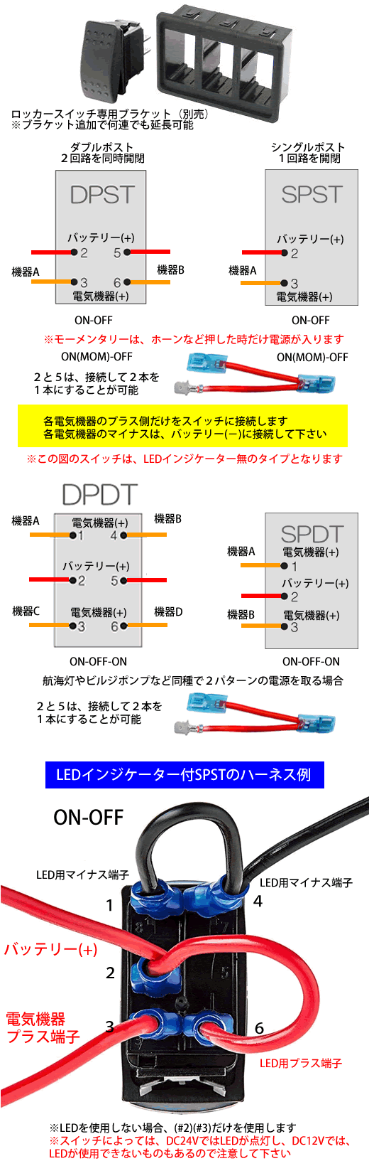 Marine J Com 30円 Colehersee 防水ロッカースイッチ532 26 Dpdt On Off On